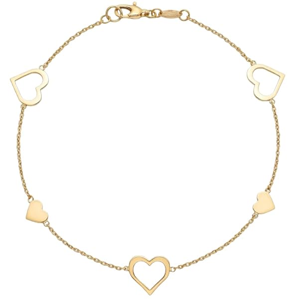 Salia Gold Paris Bracelet – or 18 carats – 1.09 gr – Cœurs reliés – Valeur refuge – Idée cadeau – poinçon 750 – Certificat d’authenticité