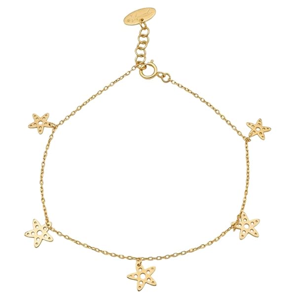 Salia Gold Paris Bracelet – or 18 carats – 1.34 gr – Étoiles ajourées scintillantes – Valeur refuge – Idée cadeau – poinçon 750 – Certificat d’authenticité