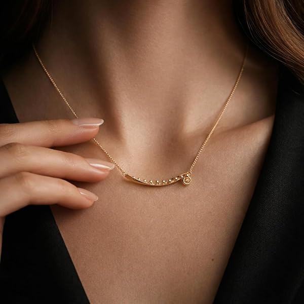 Salia Gold Paris Collier – or 18 Carats – 3.94 gr – vague de mer avec gouttes d'eau – Valeur refuge – Idée cadeau – poinçon 750 – Certificat d’authenticité - Image 3
