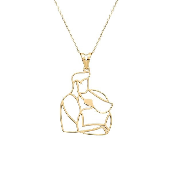 Salia Gold Paris Pendentif – or 18 Carats – 0.92 gr – design amour – Valeur refuge – Idée cadeau – poinçon 750 – Certificat d’authenticité