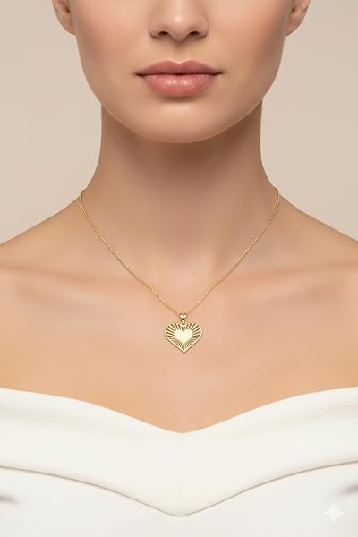 Salia Gold Paris Pendentif – or 18 Carats – 1.18 gr – cœur lumineux – Valeur refuge – Idée cadeau – poinçon 750 – Certificat d’authenticité - Image 3