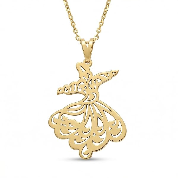 Salia Gold Paris Pendentif – or 18 Carats – 1.55 gr – Inspiration de la danse des derviches tourneurs – Valeur refuge – Idée cadeau – poinçon 750 – Certificat d’authenticité