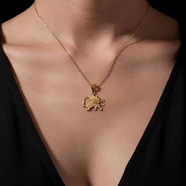 Salia Gold Paris Pendentif – or 18 Carats – 2.58 gr – lion et soleil avec épée – Valeur refuge – Idée cadeau – poinçon 750 – Certificat d’authenticité - Image 3