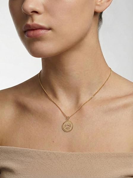 Salia Gold Paris Pendentif – or 18 Carats – 2.81 gr – symbole de coucher de soleil – Valeur refuge – Idée cadeau – poinçon 750 – Certificat d’authenticité - Image 3