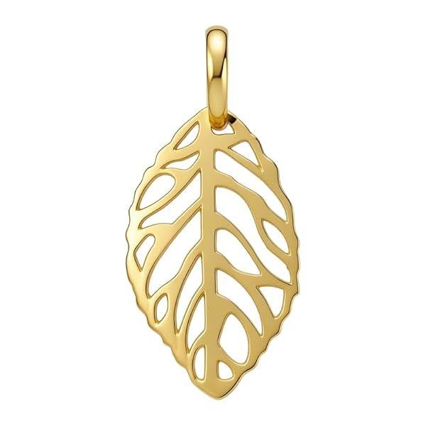 Salia Gold Paris Pendentif – or 18 carats – 0.23 gr – Feuille délicate et élégante – Valeur refuge – Idée cadeau – poinçon 750 – Certificat d’authenticité