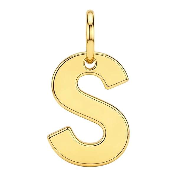 Salia Gold Paris Pendentif – or 18 carats – 0.26 gr – Lettre « s » minuscule dorée – Valeur refuge – Idée cadeau – poinçon 750 – Certificat d’authenticité